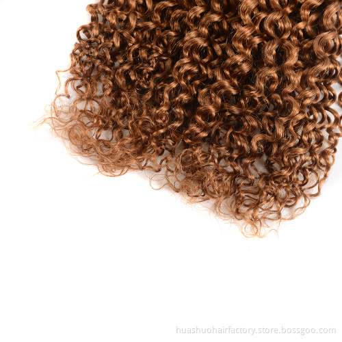 Single Donor T1B30 Color Customized 9A 10A 12A Grade Soft Virgin 100% Peruvian Jerry Curl Human Hair Bundle